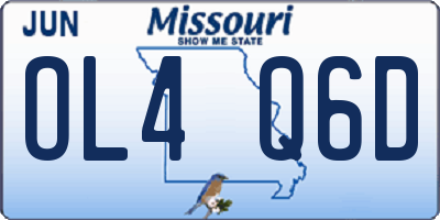 MO license plate OL4Q6D