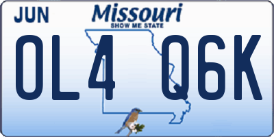MO license plate OL4Q6K