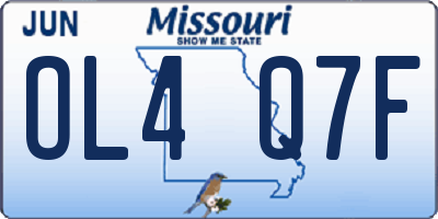 MO license plate OL4Q7F