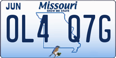 MO license plate OL4Q7G