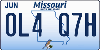 MO license plate OL4Q7H