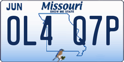 MO license plate OL4Q7P