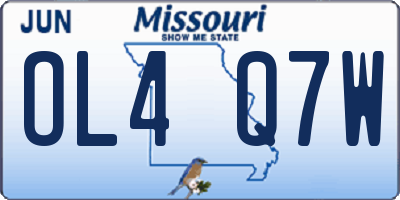 MO license plate OL4Q7W