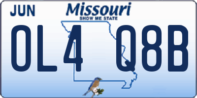 MO license plate OL4Q8B