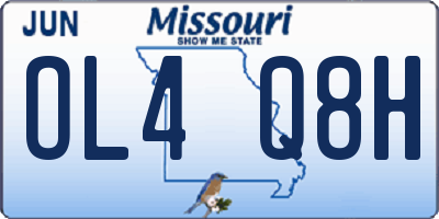 MO license plate OL4Q8H