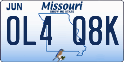 MO license plate OL4Q8K