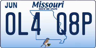 MO license plate OL4Q8P
