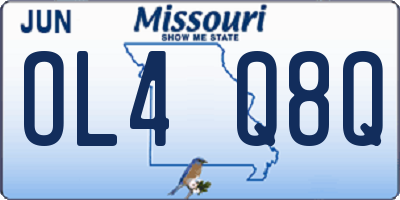 MO license plate OL4Q8Q