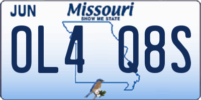 MO license plate OL4Q8S
