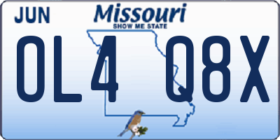 MO license plate OL4Q8X