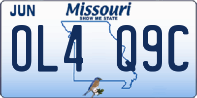MO license plate OL4Q9C