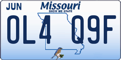 MO license plate OL4Q9F