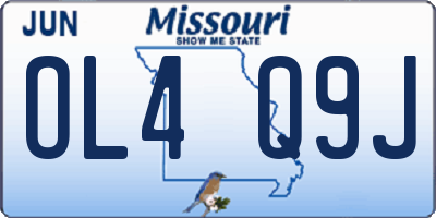 MO license plate OL4Q9J