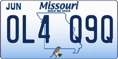 MO license plate OL4Q9Q