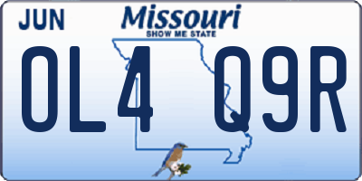 MO license plate OL4Q9R