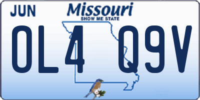 MO license plate OL4Q9V