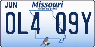 MO license plate OL4Q9Y