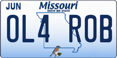 MO license plate OL4R0B