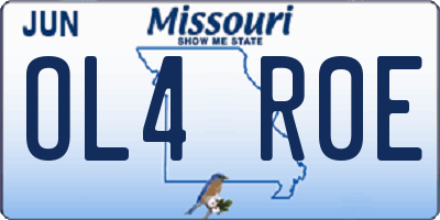 MO license plate OL4R0E