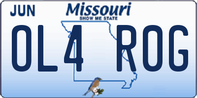 MO license plate OL4R0G