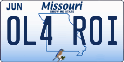 MO license plate OL4R0I