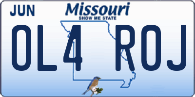 MO license plate OL4R0J