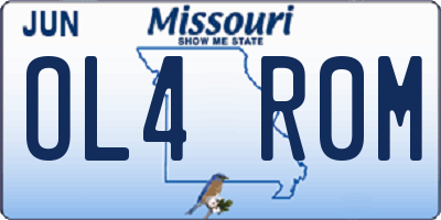 MO license plate OL4R0M