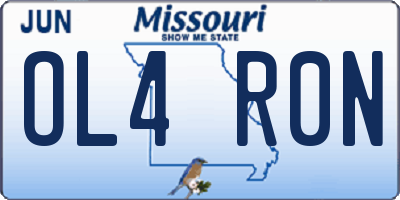 MO license plate OL4R0N