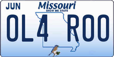 MO license plate OL4R0O