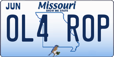 MO license plate OL4R0P