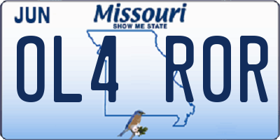 MO license plate OL4R0R