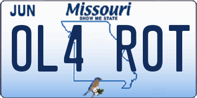 MO license plate OL4R0T