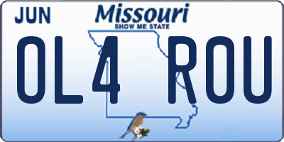 MO license plate OL4R0U