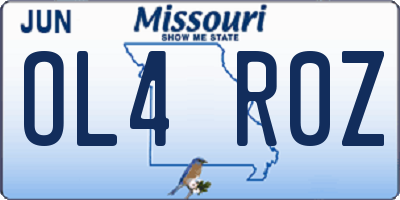 MO license plate OL4R0Z