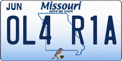 MO license plate OL4R1A