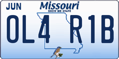 MO license plate OL4R1B