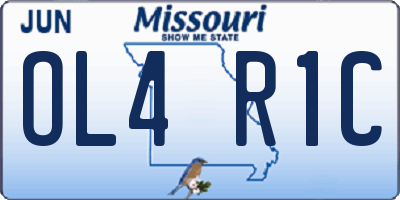 MO license plate OL4R1C