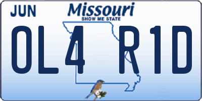MO license plate OL4R1D