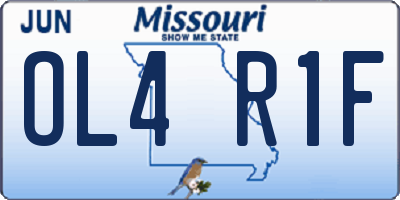MO license plate OL4R1F
