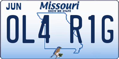 MO license plate OL4R1G