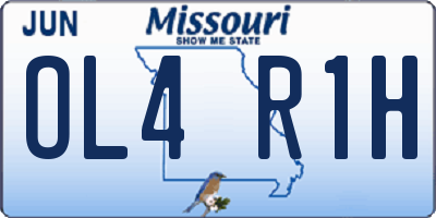 MO license plate OL4R1H