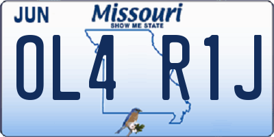MO license plate OL4R1J