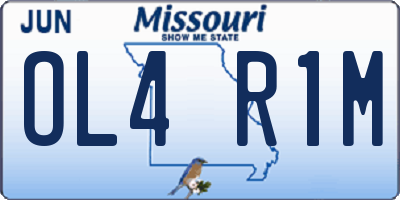MO license plate OL4R1M