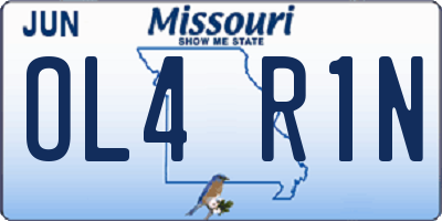 MO license plate OL4R1N