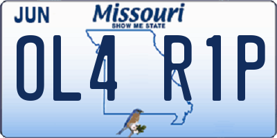 MO license plate OL4R1P