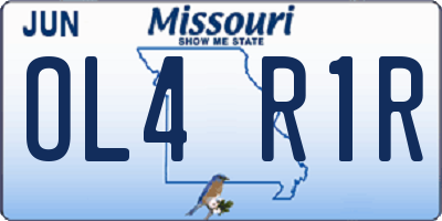 MO license plate OL4R1R