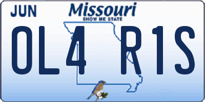 MO license plate OL4R1S