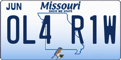 MO license plate OL4R1W