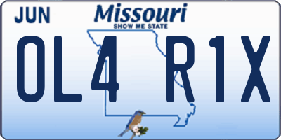 MO license plate OL4R1X