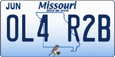 MO license plate OL4R2B